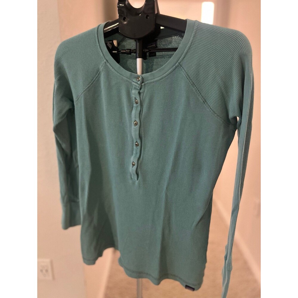 Patagonia Women’s Waffle Henley Long Sleeve Shirt Size Medium - Picture 2 of 8